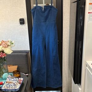 Flying Tomato Blue Denim Jumpsuit